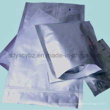 Bolsa de embalaje de plástico de aluminio con Ziplock